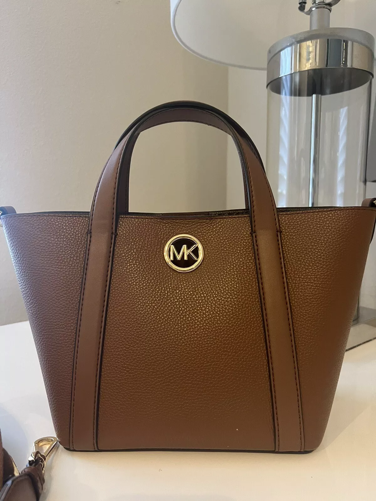 Petit sac fourre tout Michael Kors Hadleigh marron