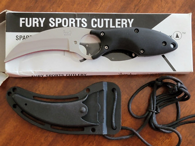 FURY SPORTS CUTLERY - SPARTAN 60096 Fixed Curved Blade W/ Kydex Sheath - NEW