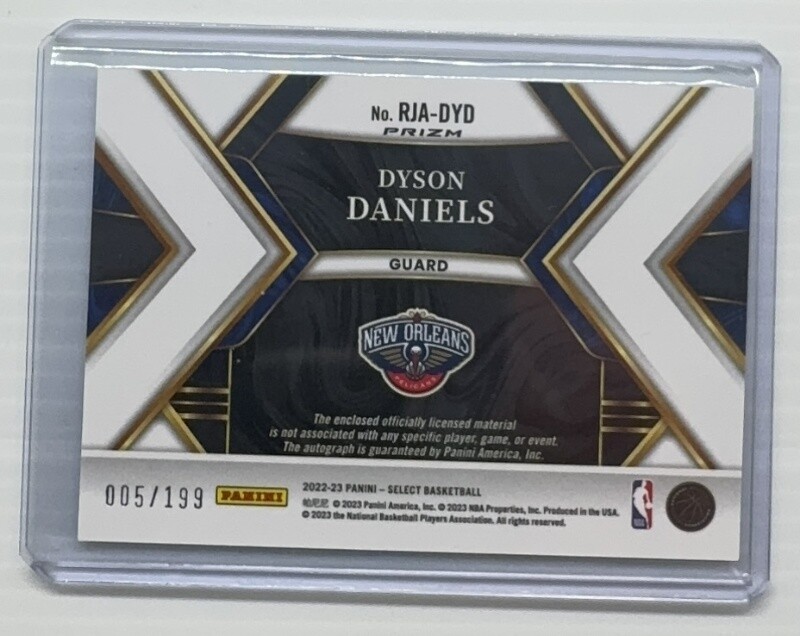 202223 Select Dyson Daniels Silver Prizm Rookie Jersey Auto RC 05/199