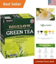 96 Count Bigelow Caffeinated Green Tea K-Cup Pods - Perfect Hot or Iced Drink