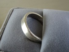 Vintage Silver  ARGENTIUM BENCHMARK(ARGO) Wedding Band Ring  8.75 Size