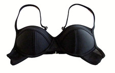 Hula Honey Large Solid Black Push-Up Underwire Juniors Bikini Top Swimwear