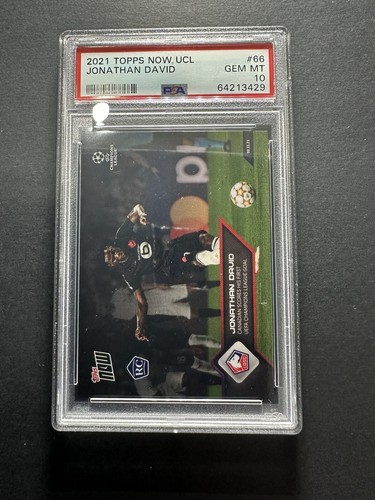 2021 Topps Now UCL JONATHAN DAVID #66 PSA 10 First Rookie Card Lille
