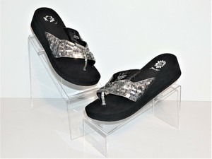 yellow box sandals silver