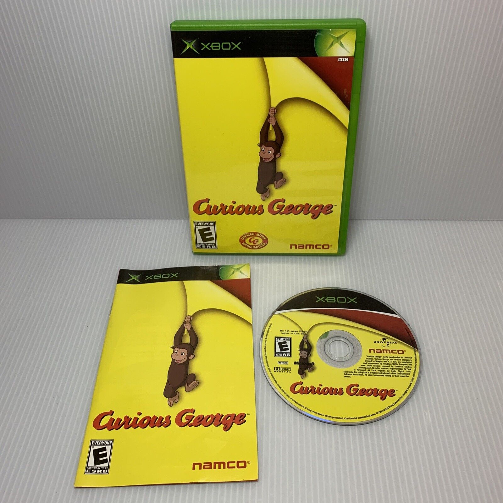 Curious George (Original Microsoft Xbox, 2006) ~ Etiqueta negra completa con manual