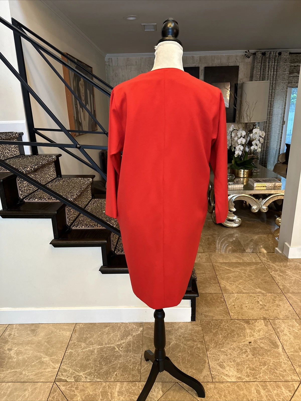 Abito in guaina scolpita rosso Genny By Gianni Versace anni '80 taglia S