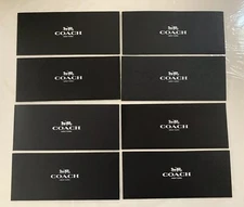 Lot of 8 COACH Dark Blue / Black Paper Gift Receipt Holders / Envelope
