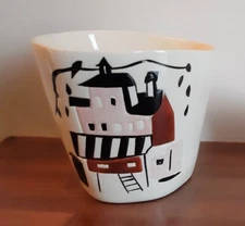 RARE CENTERPIECE VASE ANTONIA CAMPO SKI LAVENO VARESE ITALY POTTERY BRIDGES LENCI