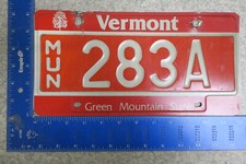 Vermont License Plate Tag Vt Municipal Mun Police Cop Town Truck 283a 283 A Vermont License Plate Tag Vt Municipal Mun Police Cop Town Truck 283a 283 A