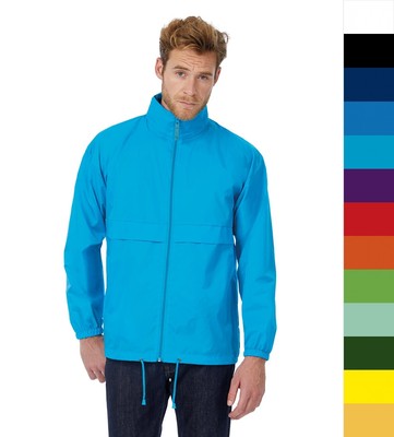 4 Stück Set B&C Herren Windbreaker zusammenrollbar wasserabweisend Sirocco JU800