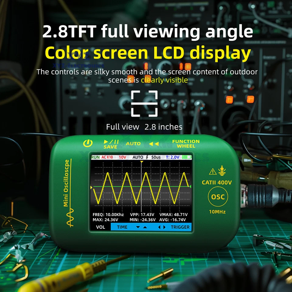 BSIDE OT2 Mini Digital Oscilloscope 2.8'' TFT Color Screen Handheld Oscope Meter - Image 4 of 4