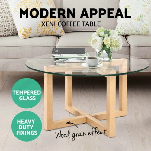 Clear Round Coffee Table Tables