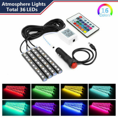 RGB LED Glow Car Interior Lamp Under Dash Footwell Seats Inside - Foto 13