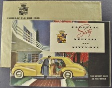 1939 Cadillac 61 60 Special Brochure Env Convertible Sedan Excellent Original
