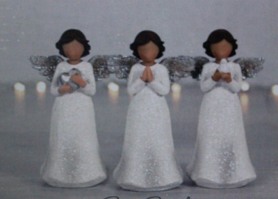 SCHUTZENGEL GLITZERFLÜGEL 3ER SET GLITZER BODY, PEACE, PRAY, AND LOVE