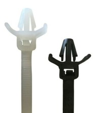 Push Mount Cable Ties Winged & Non-Wing  / Nylon Zip Tie Car Chassis Black White