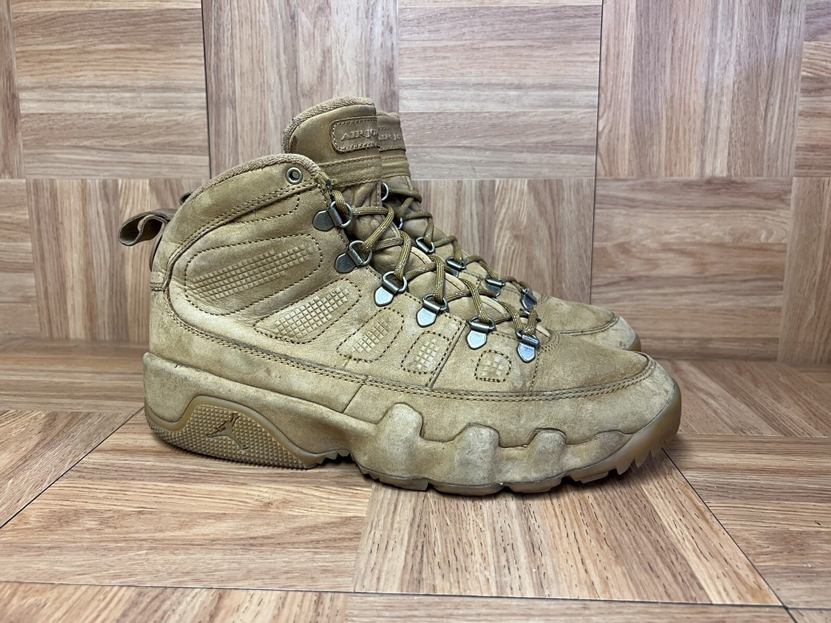 Sz 8.5 Nike Air Jordan Retro 9 NRG Boot Wheat Flax Baroque