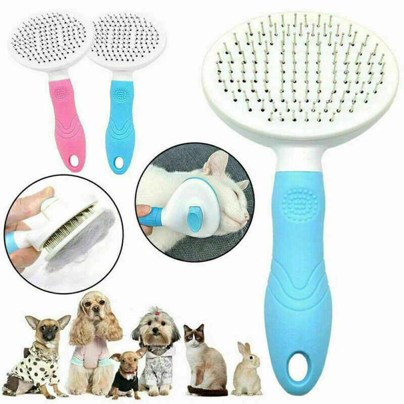 Pet Dog Cat Hair  Brush Grooming Slicker Self Cleaning For  Newfoundland - Image 2 of 4