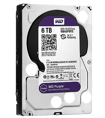 Western Digital Purple 6 TB,Internal,5400 RPM,3.5 inch (WD60PURX) Hard Drive for sale online eBay