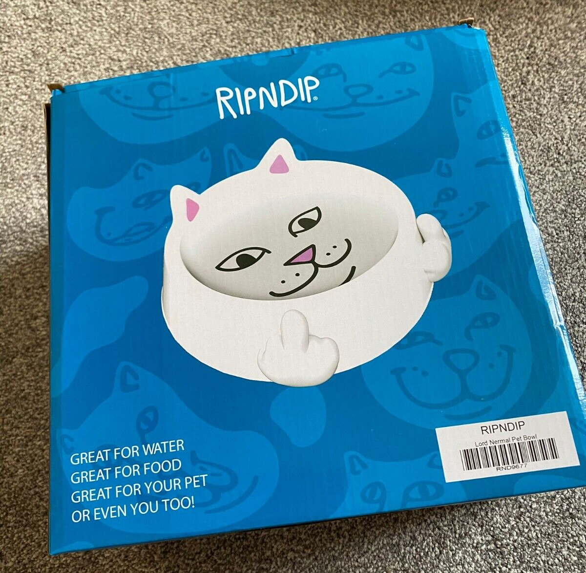 RIPNDIP LORD NERMAL PET BOWL 新品 Lord Nermal Pet Bowl (White) – RIPNDIP