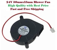 DC 24V 0.1A BRUSHLESS GDSTIME Blower Cooling Fan 5015 Hotend Extruder 2Pin