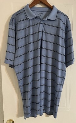 PBX Basics Blue Striped Polo Shirt   Men's XXL