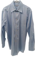 Paul Fredrick Shirt Mens 16.5/34 Baby Blue Business Casual Dress Button Up
