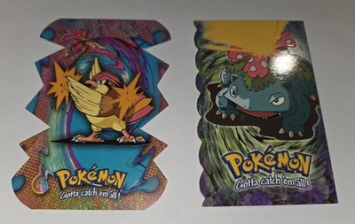 2000 TOPPS Pokemon #3 Venusaur & #17 Pidgeotto Stage 2 Evolution Die Cut TGC NM