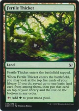 Fertile Thicket Light Play, English Magic the Gathering MTG Duel Decks: NIssa vs