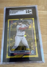 2024 Bowman Chrome Sapphire Edition - Wilyer Abreu #46 Yellow /75 (RC)