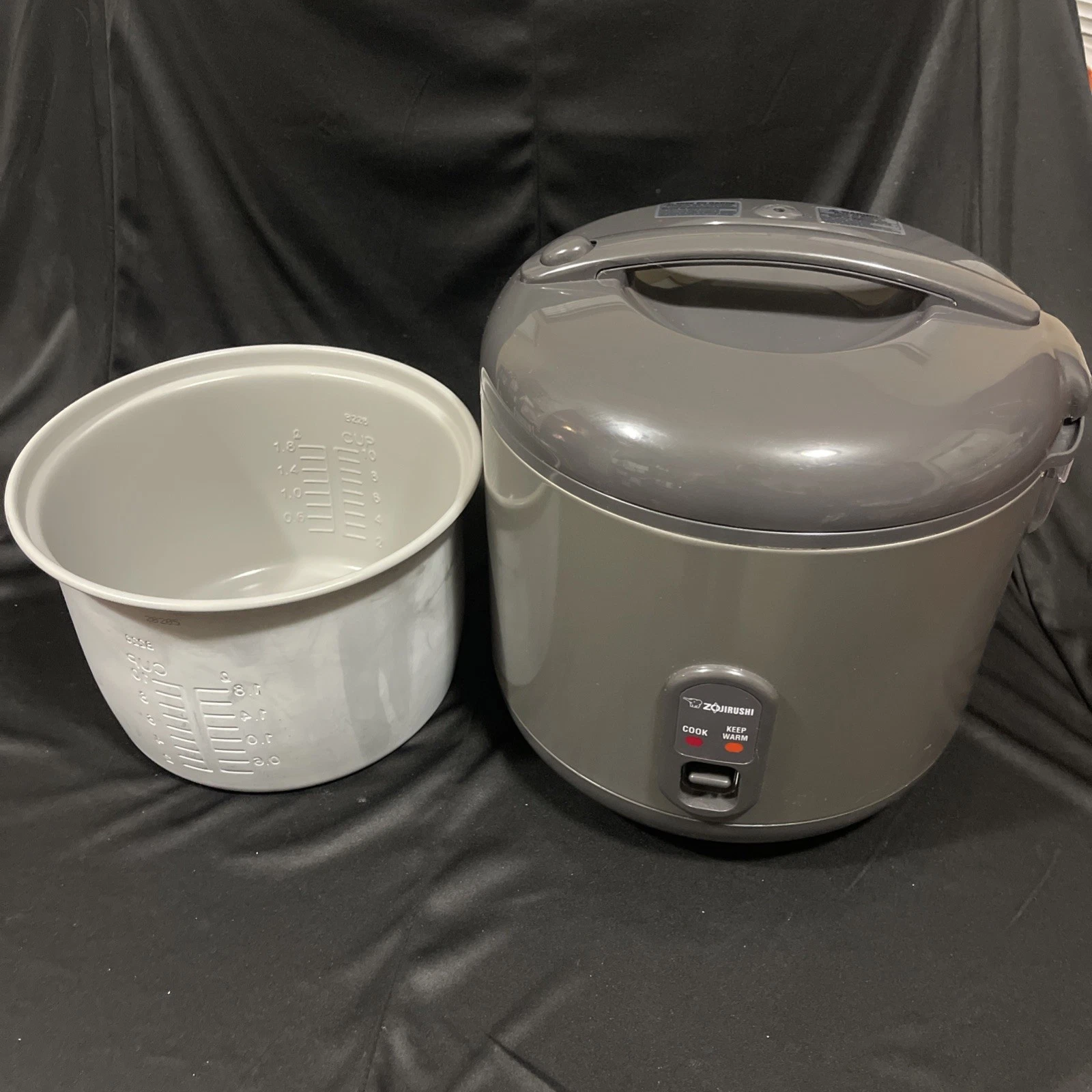 NS-RPC18HM Rice Cooker and Warmer, 10-Cup, Metallic Gray