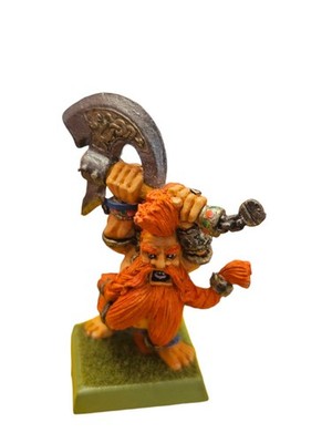 Citadel Warhammer Quest Dwarf Troll Slayer Vintage Fantasy Metal OOP Painted Wel