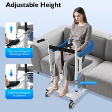 Patient Lift Transfer Chair, 220lbs Hydraulic Patient Lift Transfer Chair