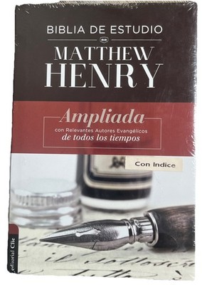 BIBLIA REINA VALERA 1960 DE ESTUDIO MATTHEW HENRY AMPLIADA TAPA DURA INDEX