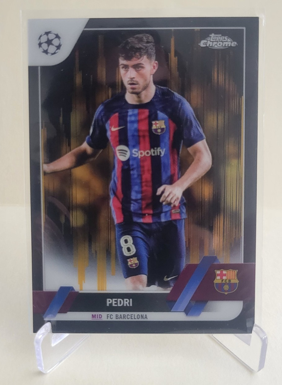 2022-23 TOPPS CHROME UEFA PEDRI BLACK & GOLD SEISMIC #136 Ser #01/30 BARCELONA