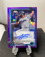 2025 Topps Chrome Update Agustin Ramirez Purple Refractor Rookie Auto #d /250 RC