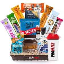 Large Gift Basket High Protein Hamper for Any Occasion Bars Cookies Spread Crisp