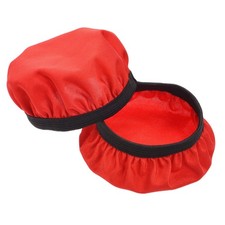 1 Pair Red Fabric Washable Headphone Covers, Fits 2.36"-3.54" Earphones