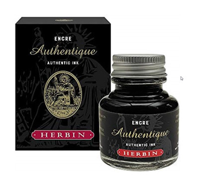 J.Herbin 13991T Dokumententinte Flakon 30 ml, ideal für Kalligraphie schwarz