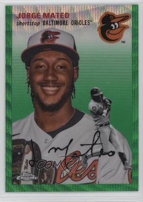 2023 Chrome Platinum Anniversary Green Wave Refractor 15/99 Jorge Mateo #269 2g8