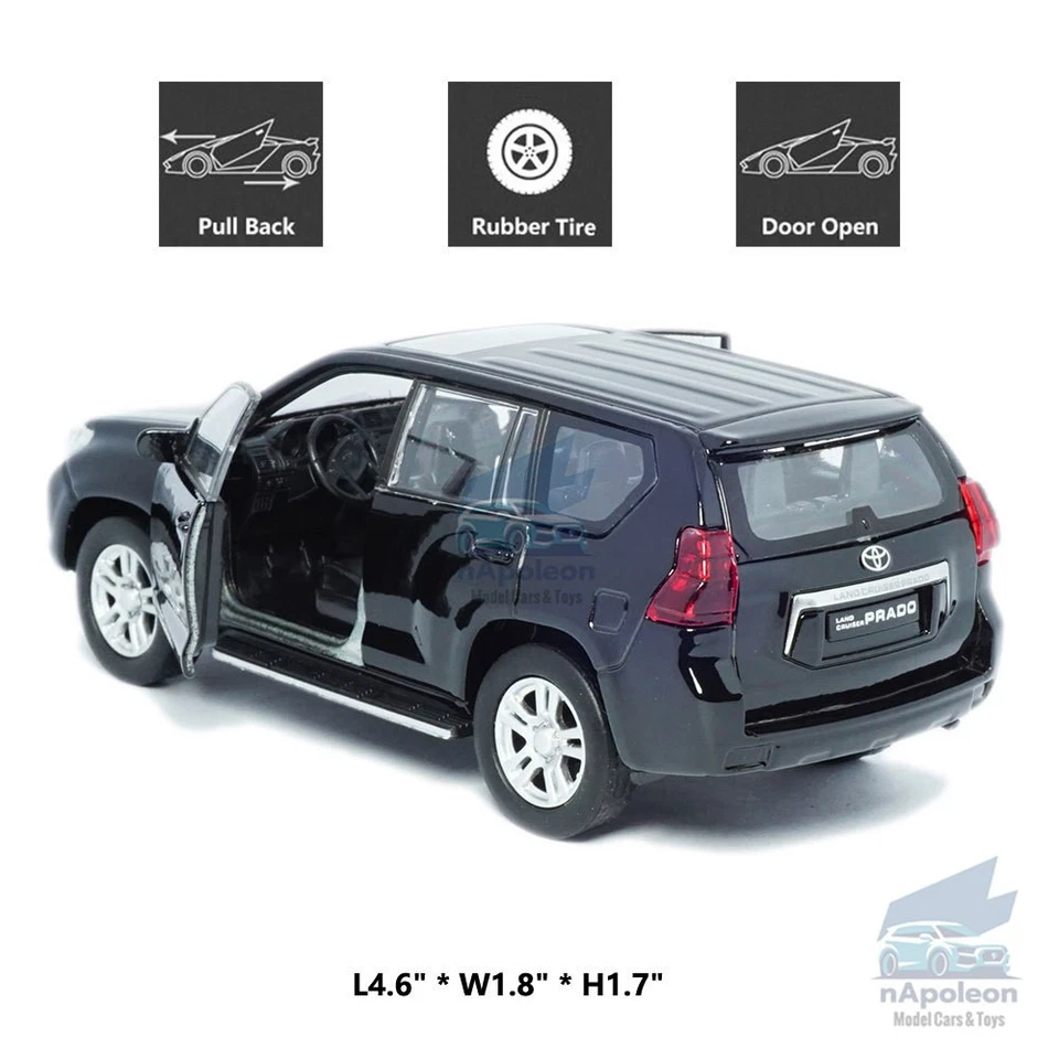 1:41 Toyota Land Cruiser Prado ORV Modelo Coche Diecast Juguete Vehículo Colección Regalo Foto 2 de 4