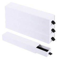 4 Pack 8.3 x 1.8 Inch Cardboard Jewelry Gift Box White 