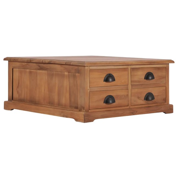 Couchtisch 68 X 68 X 30 Cm Teak Massivholz-image