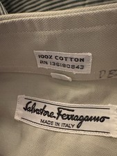 Salvatore Ferragamo Men's Long Sleeve Dress Shirt Button Down, Formal, Size 16.