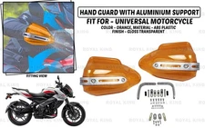 Fit For Universal Motorcycle "Orange Hand Guard With Aluminum Support"