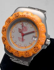 TAG Heuer Formula 1 373.513 Orange/Grey Dial Men's Quartz Watch, 35mm