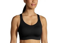 Brooks Dare Racerback Run Sports Bra Black Adjustable Straps 350085001 Sz 32DD