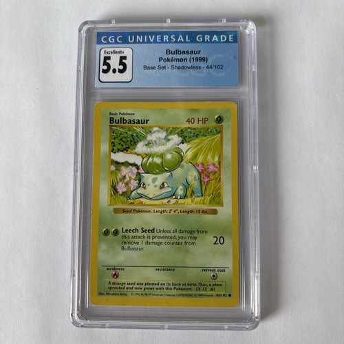 Bulbasaur (Shadowless) graded CGC 5.5 for sale on eBay
