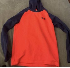 Under Armour Orange and Blue Hoodie kids size 6 EUC Waffle