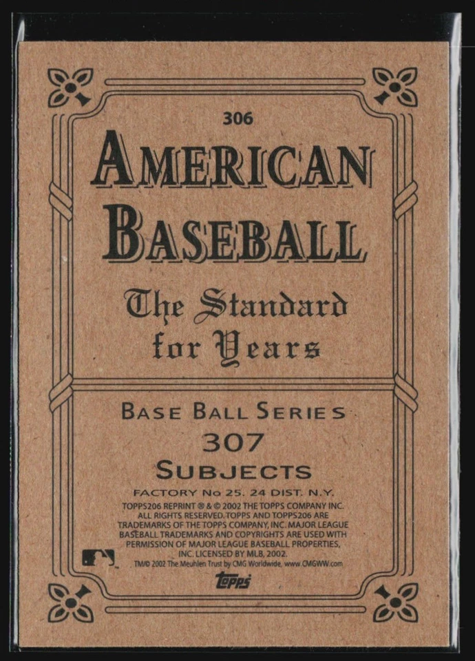 CY YOUNG 2002 TOPPS 206 #306 CLEVELAND INDIANS - Image 2 of 2